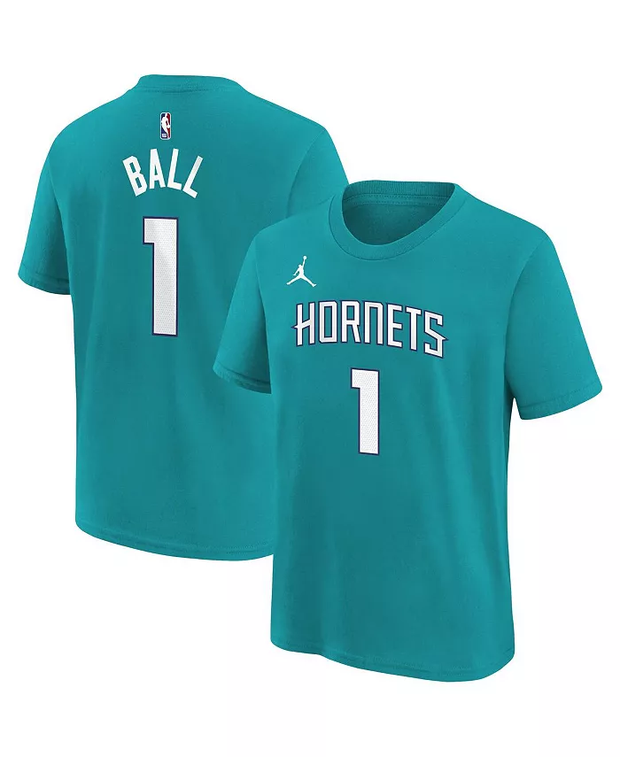 Футболка Charlotte Hornets с именем и номером LaMelo Ball, бирюзовая, для подростков Jordan
Футболка Charlotte Hornets с именем и номером LaMelo Ball, бирюзовая, для подростков Jordan