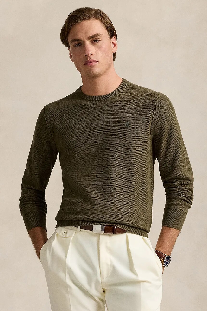 Хлопковый свитер Polo Ralph Lauren, зеленый
Хлопковый свитер Polo Ralph Lauren, зеленый