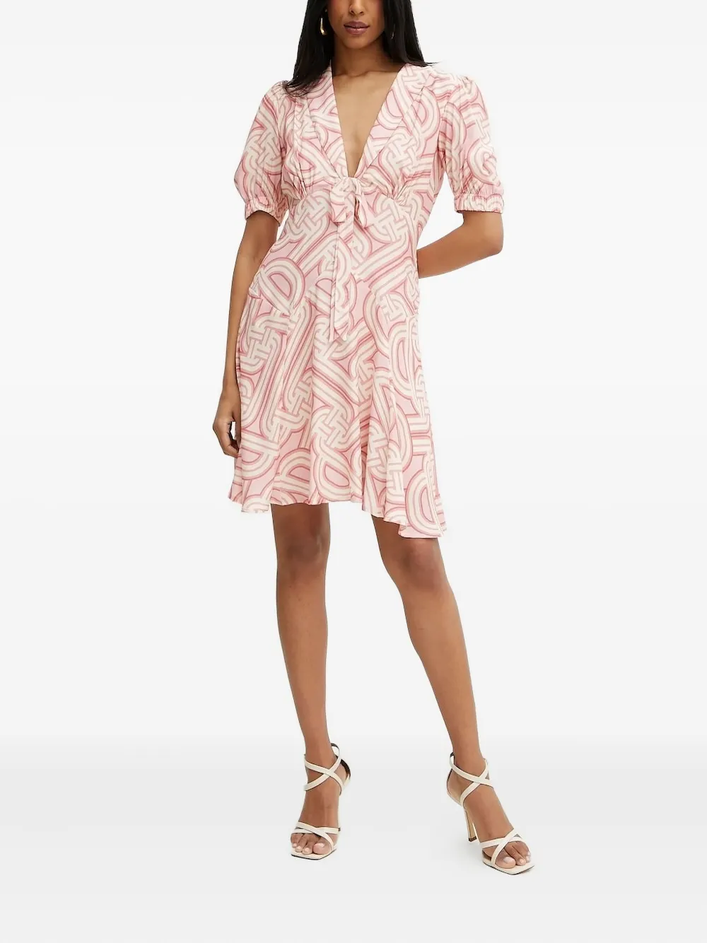 Платье миди с рукавами-фонариками и абстрактным принтом Silvian Heach, розовый
Платье миди с рукавами-фонариками и абстрактным принтом Silvian Heach, розовый