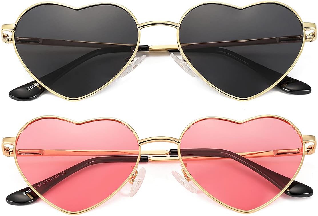 Женские поляризованные солнцезащитные очки JOVAKIT в форме сердца, модный стиль, металлическая оправа, линзы с защитой от УФ-излучения UV400, Two Pack: Gold/Grey+ Gold/Pink
Женские поляризованные солнцезащитные очки JOVAKIT в форме сердца, модный стиль, металлическая оправа, линзы с защитой от УФ-излучения UV400, Two Pack: Gold/Grey+ Gold/Pink