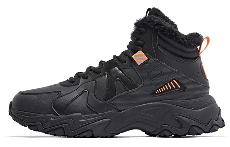 QIAODAN Антискользящие и износостойкие утепленные высокие кроссовки для бега мужские черно-оранжевые
QIAODAN Антискользящие и износостойкие утепленные высокие кроссовки для бега мужские черно-оранжевые