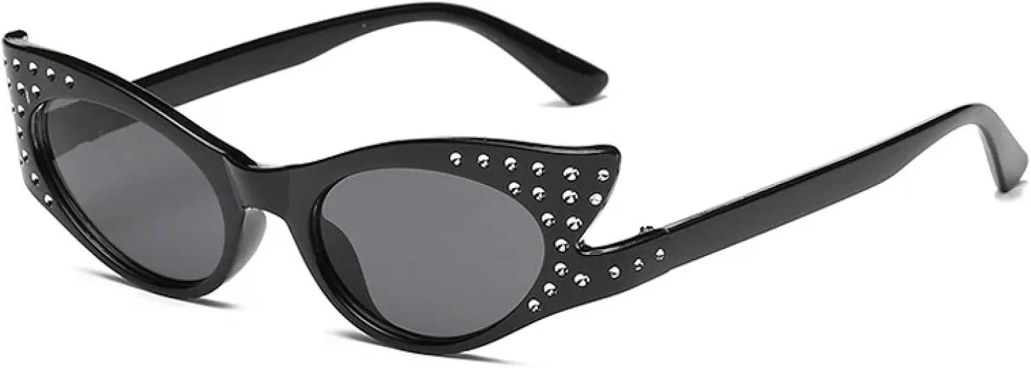 Модные женские винтажные солнцезащитные очки «кошачий глаз» с бриллиантами и стразами, маленькая оправа, защита от УФ-излучения UV400 VVTWSSW, Black-black
Модные женские винтажные солнцезащитные очки «кошачий глаз» с бриллиантами и стразами, маленькая оправа, защита от УФ-излучения UV400 VVTWSSW, Black-black