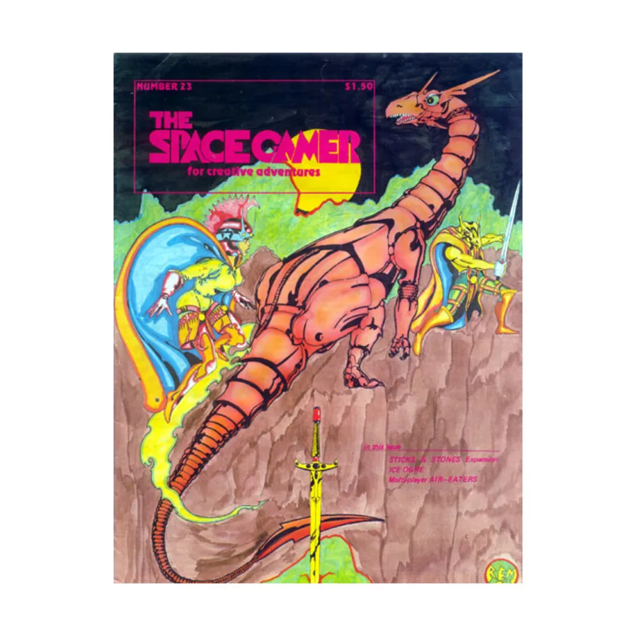 Журнал #23 "Invasion of the Air Eaters Scenario, Vikings in Melee, Ice Ogre", Space Gamer Magazine (Various Publishers) 
Журнал #23 "Invasion of the Air Eaters Scenario, Vikings in Melee, Ice Ogre", Space Gamer Magazine (Various Publishers)