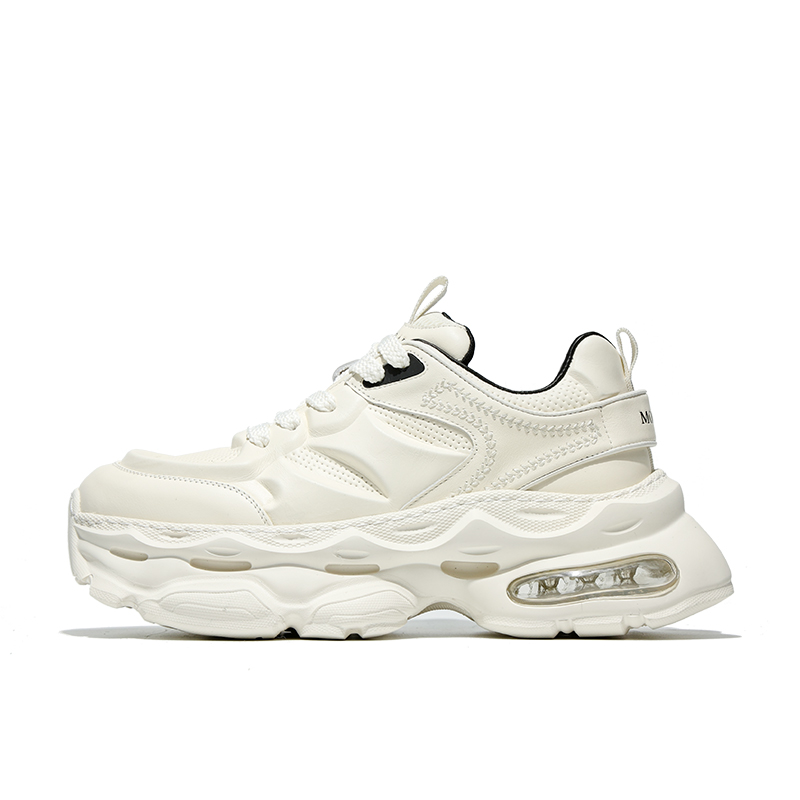 Дышащие легкие утолщенные кроссовки на платформе для увеличения роста мужские MOERBAI, бело-зеленые 
Дышащие легкие утолщенные кроссовки на платформе для увеличения роста мужские MOERBAI, бело-зеленые