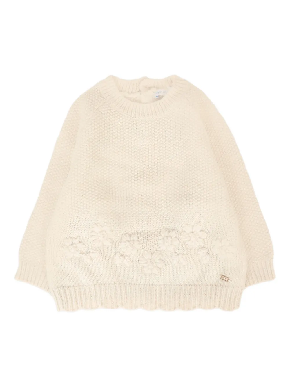 Вязаный топ с цветочным декором Mayoral, нейтральный
Вязаный топ с цветочным декором Mayoral, нейтральный