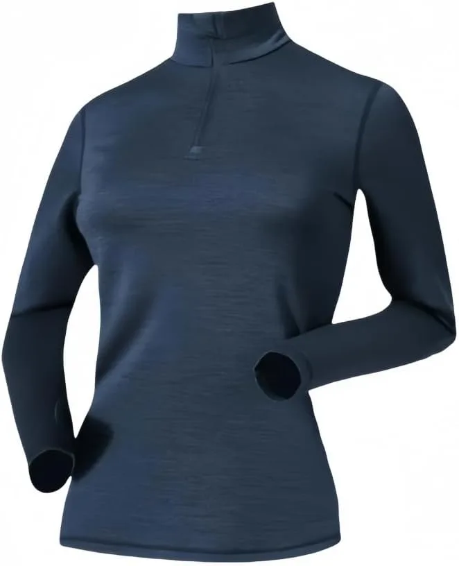 Женская футболка с длинным рукавом и молнией на 1/4 из 100% мериносовой шерсти
Женская футболка с длинным рукавом и молнией на 1/4 из 100% мериносовой шерсти