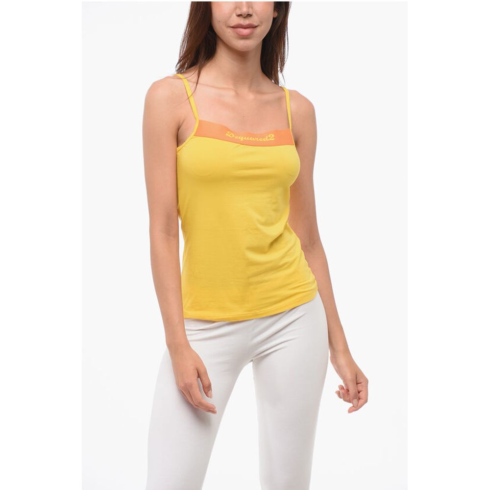 Майка из хлопковой смеси с логотипом Dsquared2, желтый
Майка из хлопковой смеси с логотипом Dsquared2, желтый