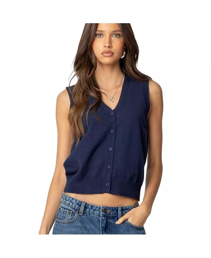 Женский топ-жилет с застежкой на пуговицы Edikted, синий
Женский топ-жилет с застежкой на пуговицы Edikted, синий