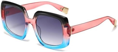 Винтажные разноцветные квадратные солнцезащитные очки для женщин, модные градиентные очки с защитой от УФ-излучения UV400, мужские солнцезащитные очки в стиле панк MTZJH, Black Pink Blue
Винтажные разноцветные квадратные солнцезащитные очки для женщин, модные градиентные очки с защитой от УФ-излучения UV400, мужские солнцезащитные очки в стиле панк MTZJH, Black Pink Blue