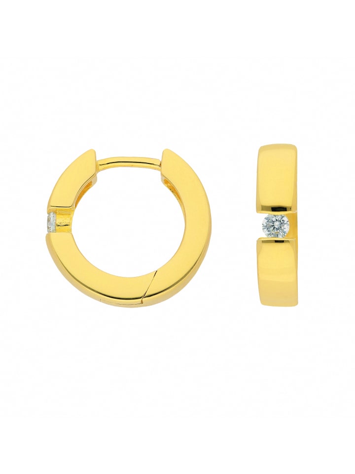 Adeliás Женские серьги-кольца из серебра 925 пробы с кубическим цирконием, диаметр 13,3 мм, с золотым покрытием
Adeliás Женские серьги-кольца из серебра 925 пробы с кубическим цирконием, диаметр 13,3 мм, с золотым покрытием