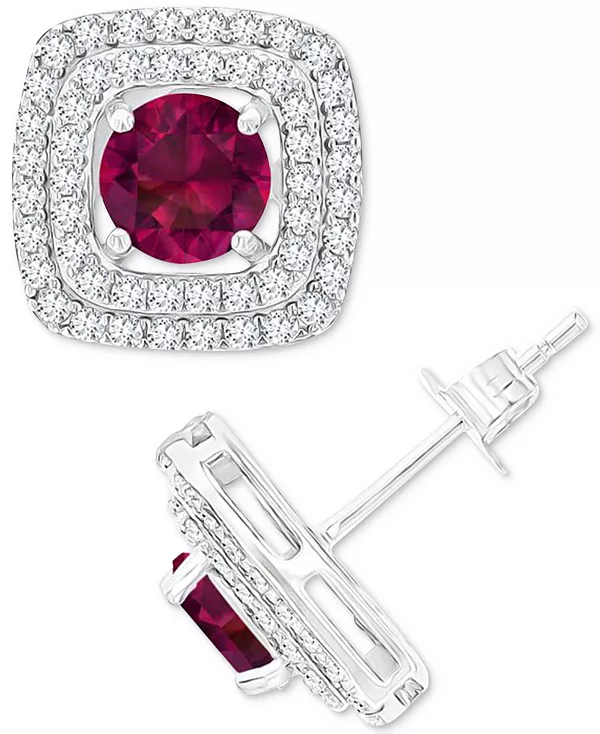 Серьги-Гвоздики с квадратным ореолом из стерлингового серебра с драгоценными камнями и выращенным в лаборатории белым сапфиром (5/8 карата) Macy'S, ruby
Серьги-Гвоздики с квадратным ореолом из стерлингового серебра с драгоценными камнями и выращенным в лаборатории белым сапфиром (5/8 карата) Macy'S, ruby