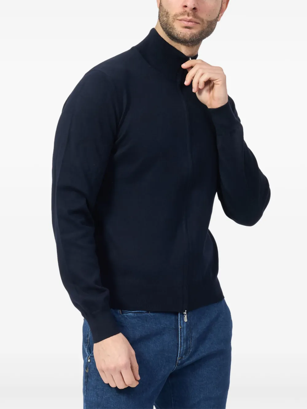 Кардиган на молнии с высоким воротником Gran Sasso, синий
Кардиган на молнии с высоким воротником Gran Sasso, синий