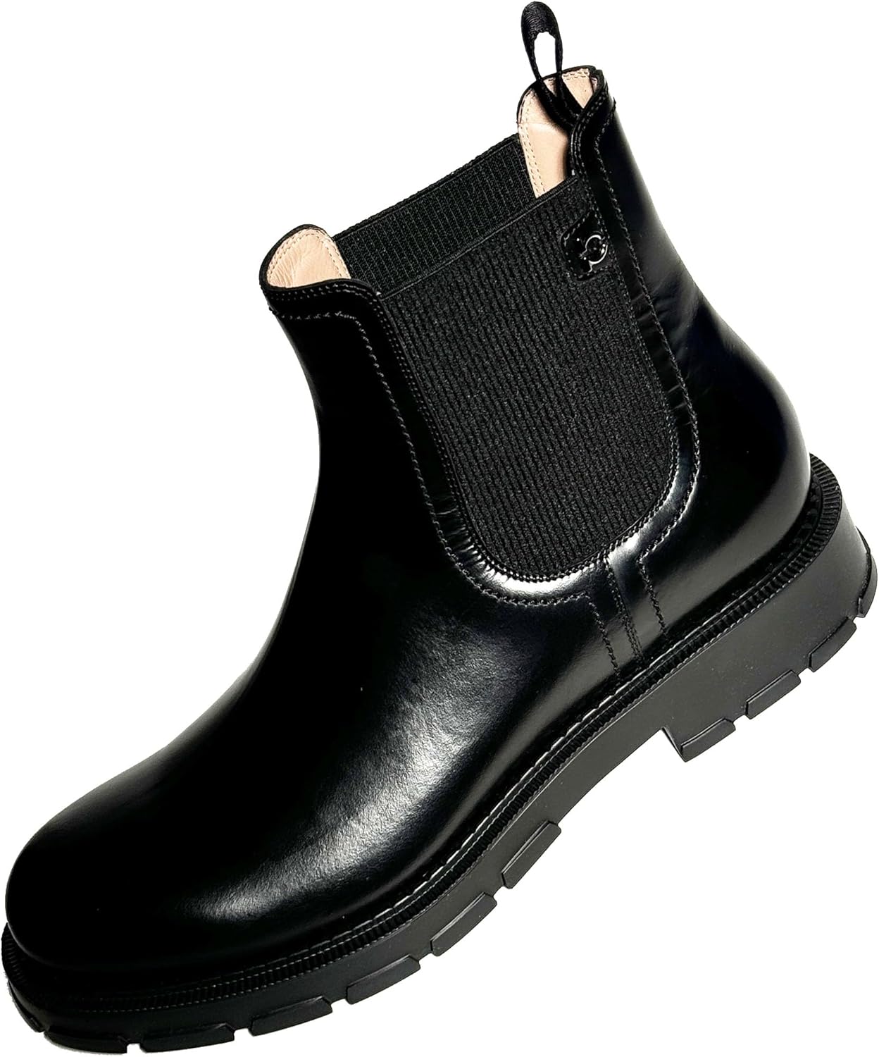 Мужские черные кожаные ботинки челси Ferragamo IAGO с застежкой Gancini (Salvatore, Nero)
Мужские черные кожаные ботинки челси Ferragamo IAGO с застежкой Gancini (Salvatore, Nero)