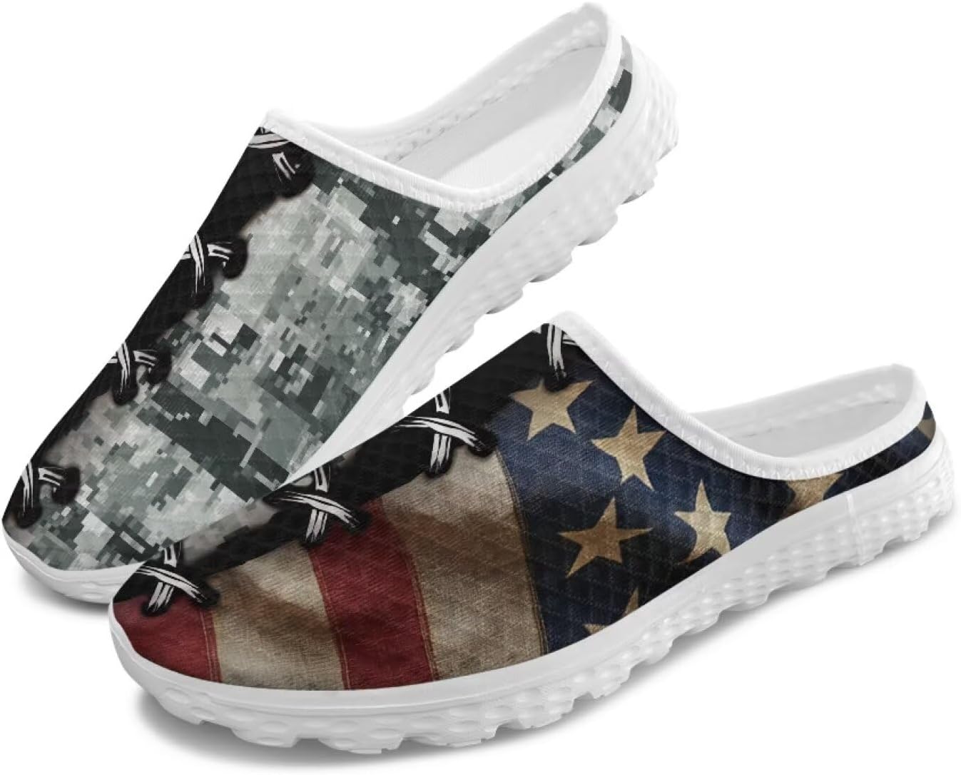 Женские легкие тапочки с сетчатым верхом и закрытым носком, удобные для ленивого ношения, модные кроссовки для прогулок Tomeusey, Usa Flag Camo
Женские легкие тапочки с сетчатым верхом и закрытым носком, удобные для ленивого ношения, модные кроссовки для прогулок Tomeusey, Usa Flag Camo