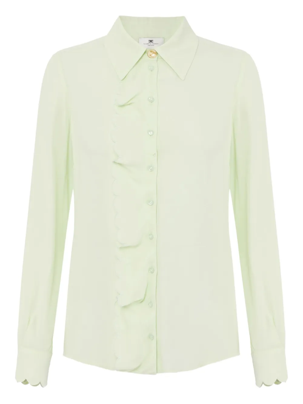Рубашка с оборками Elisabetta Franchi, зеленый
Рубашка с оборками Elisabetta Franchi, зеленый
