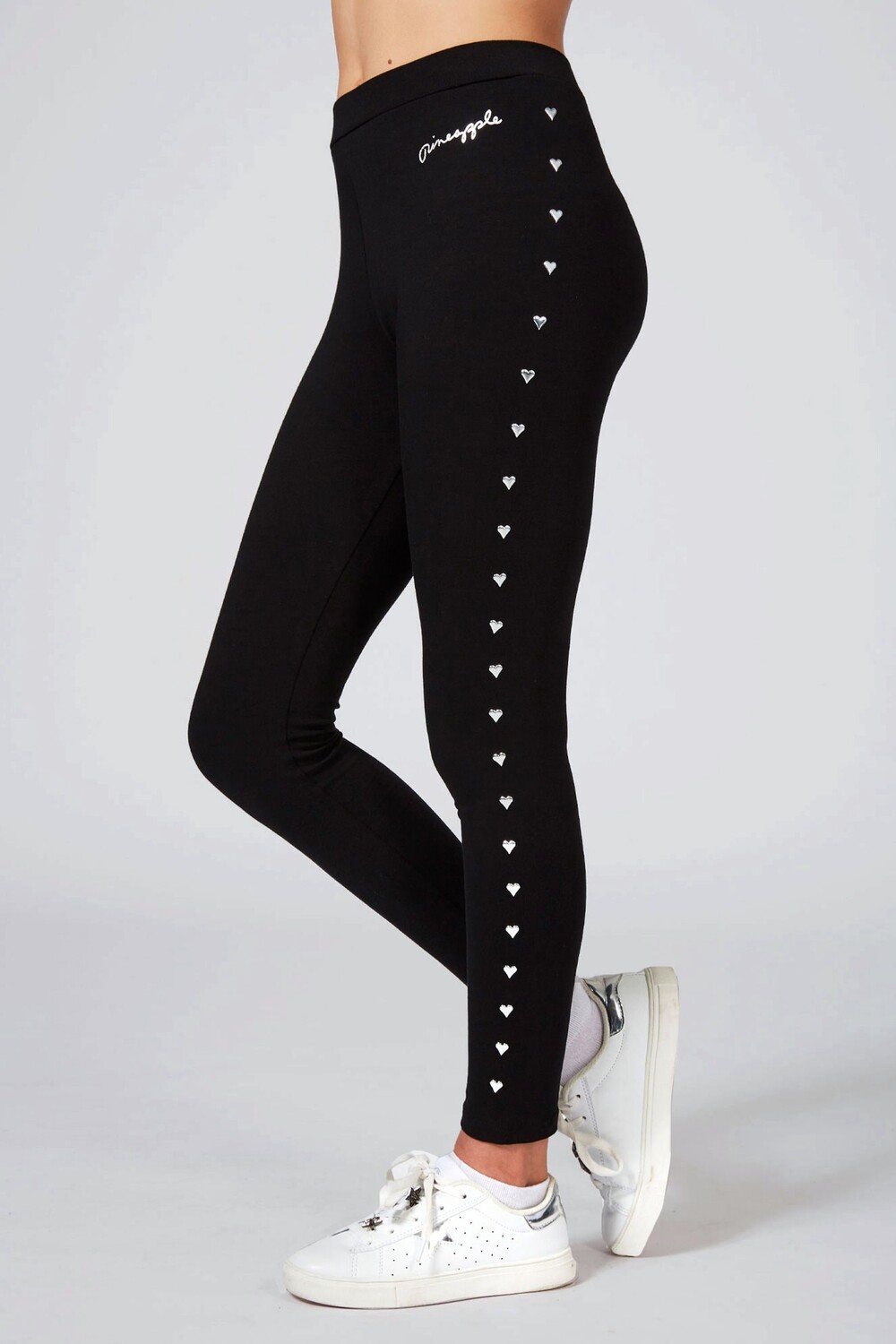 Леггинсы с заклепками в форме сердечек Pineapple, черный
Леггинсы с заклепками в форме сердечек Pineapple, черный