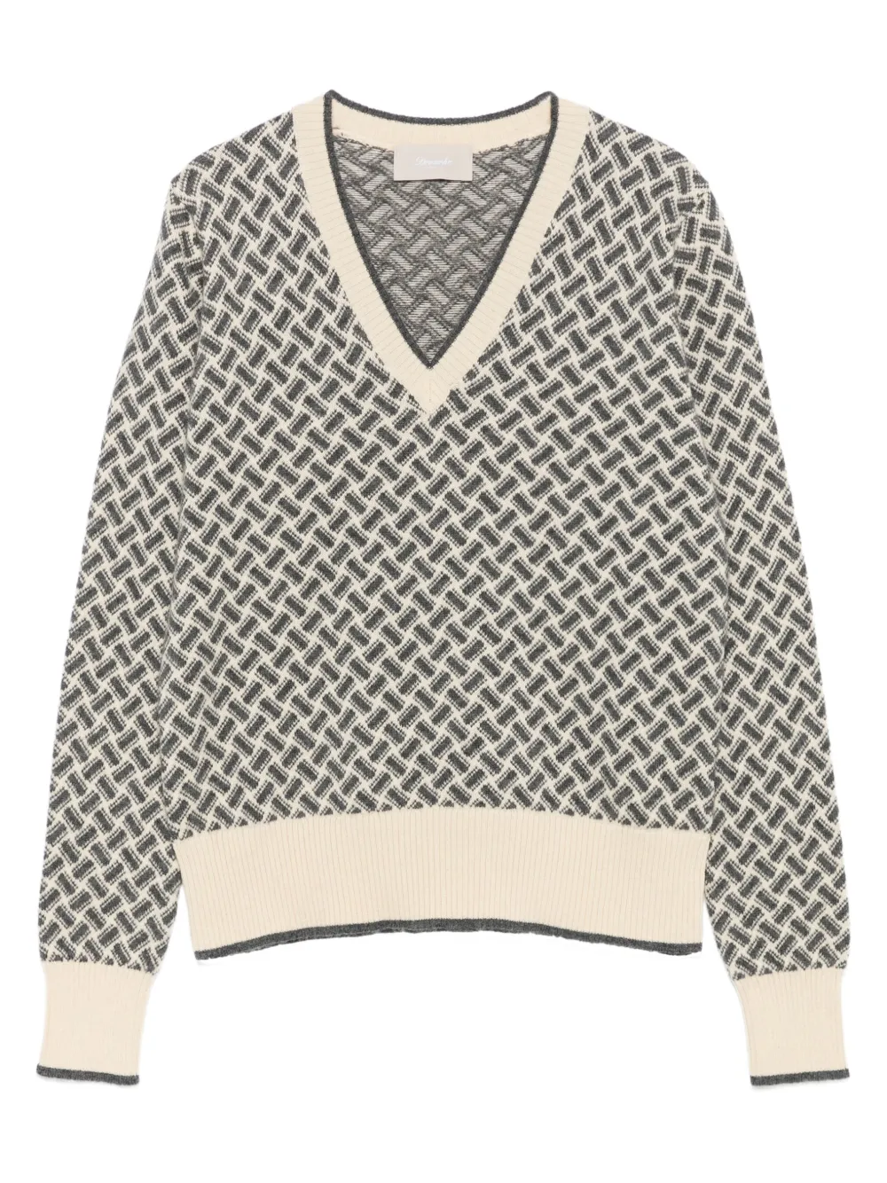 Кашемировый свитер с V-образным вырезом Drumohr, нейтральный
Кашемировый свитер с V-образным вырезом Drumohr, нейтральный