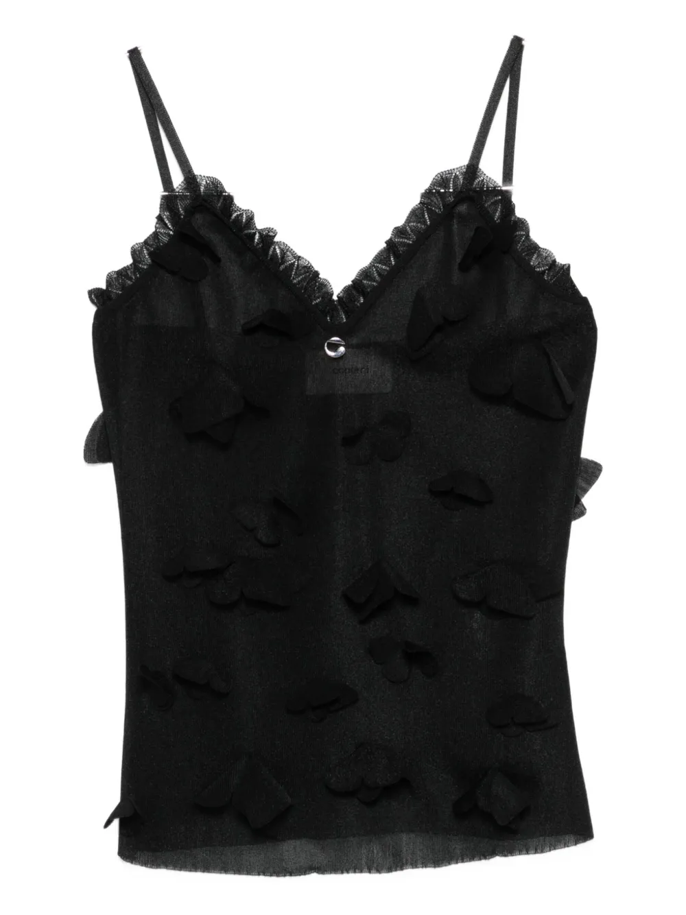 Топ с аппликацией в виде бабочек COPERNI, черный
Топ с аппликацией в виде бабочек COPERNI, черный