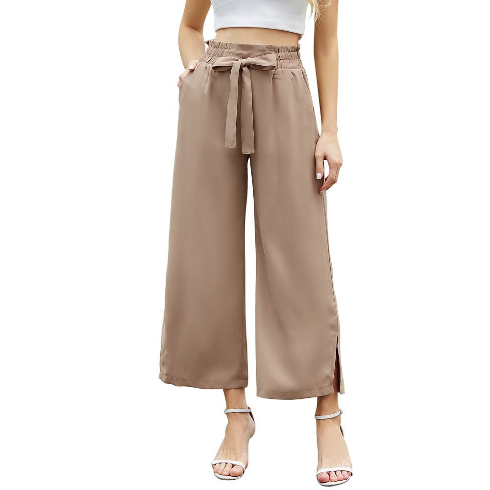 Женские широкие брюки, эластичные брюки-палаццо с высокой талией и карманами, повседневные летние брюки с завязками Clearlove, коричневый
Женские широкие брюки, эластичные брюки-палаццо с высокой талией и карманами, повседневные летние брюки с завязками Clearlove, коричневый