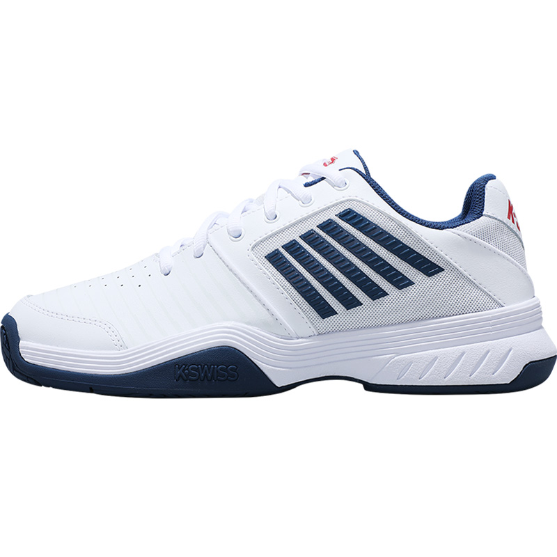 K·SWISS Теннисные кроссовки KSWISS Breathable Low Top мужские, белые, синие 
K·SWISS Теннисные кроссовки KSWISS Breathable Low Top мужские, белые, синие