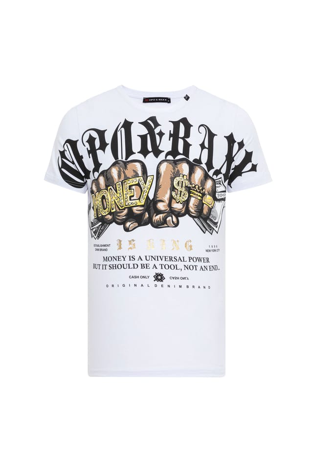 Футболка с крупным принтом денег спереди Cipo & Baxx, белый
Футболка с крупным принтом денег спереди Cipo & Baxx, белый