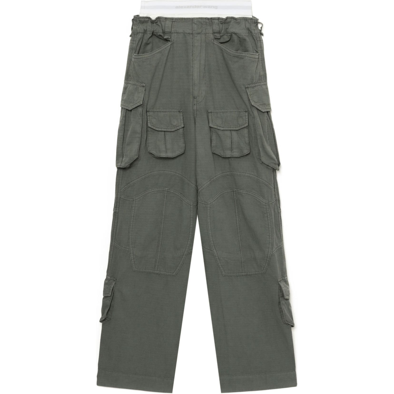 Брюки с логотипом на поясе Alexander Wang, хаки
Брюки с логотипом на поясе Alexander Wang, хаки