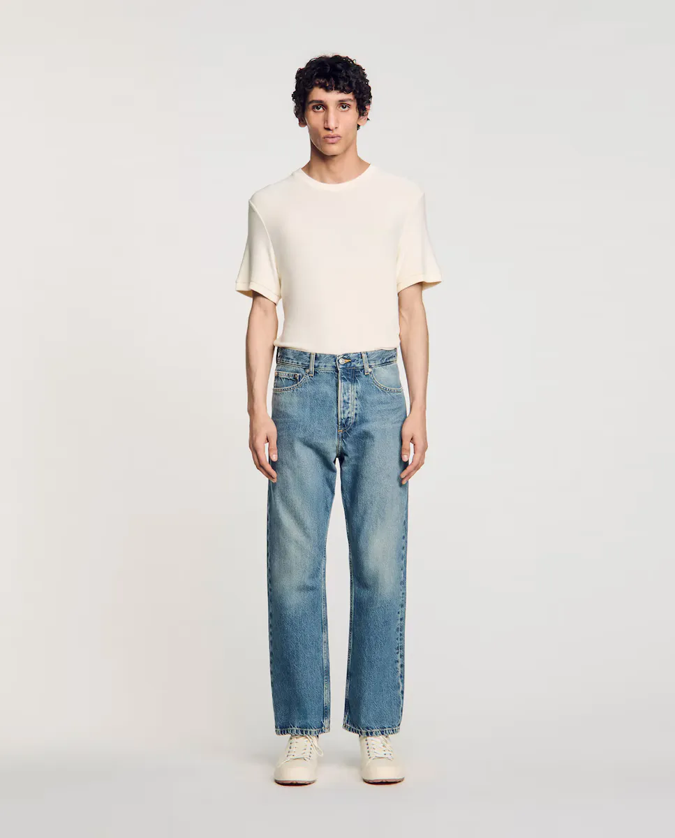 Мужские свободные джинсы Sandro, тёмно-синий 
Мужские свободные джинсы Sandro, тёмно-синий