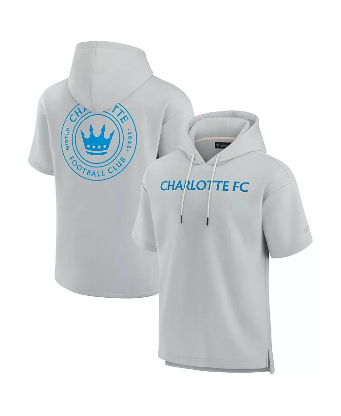 Мужская и женская серая супермягкая флисовая толстовка с короткими рукавами Charlotte FC Fanatics Signature
Мужская и женская серая супермягкая флисовая толстовка с короткими рукавами Charlotte FC Fanatics Signature