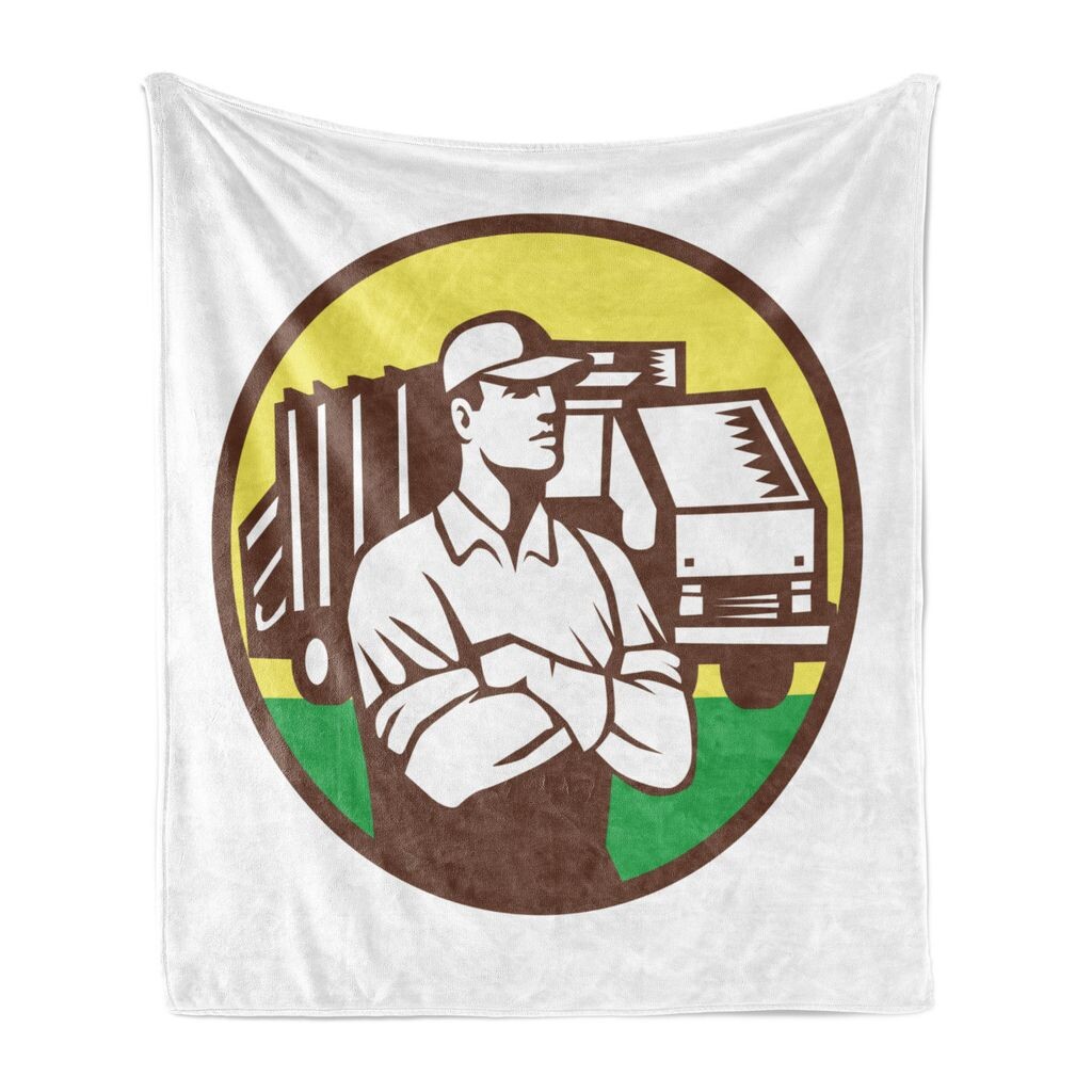 ABAKUHAUS Garbage Truck Мягкое фланелевое флисовое одеяло, Мужчина со сложенными руками и грузовиком внутри круга, 175 x 230 см, Разноцветный коричневый
ABAKUHAUS Garbage Truck Мягкое фланелевое флисовое одеяло, Мужчина со сложенными руками и грузовиком внутри круга, 175 x 230 см, Разноцветный коричневый