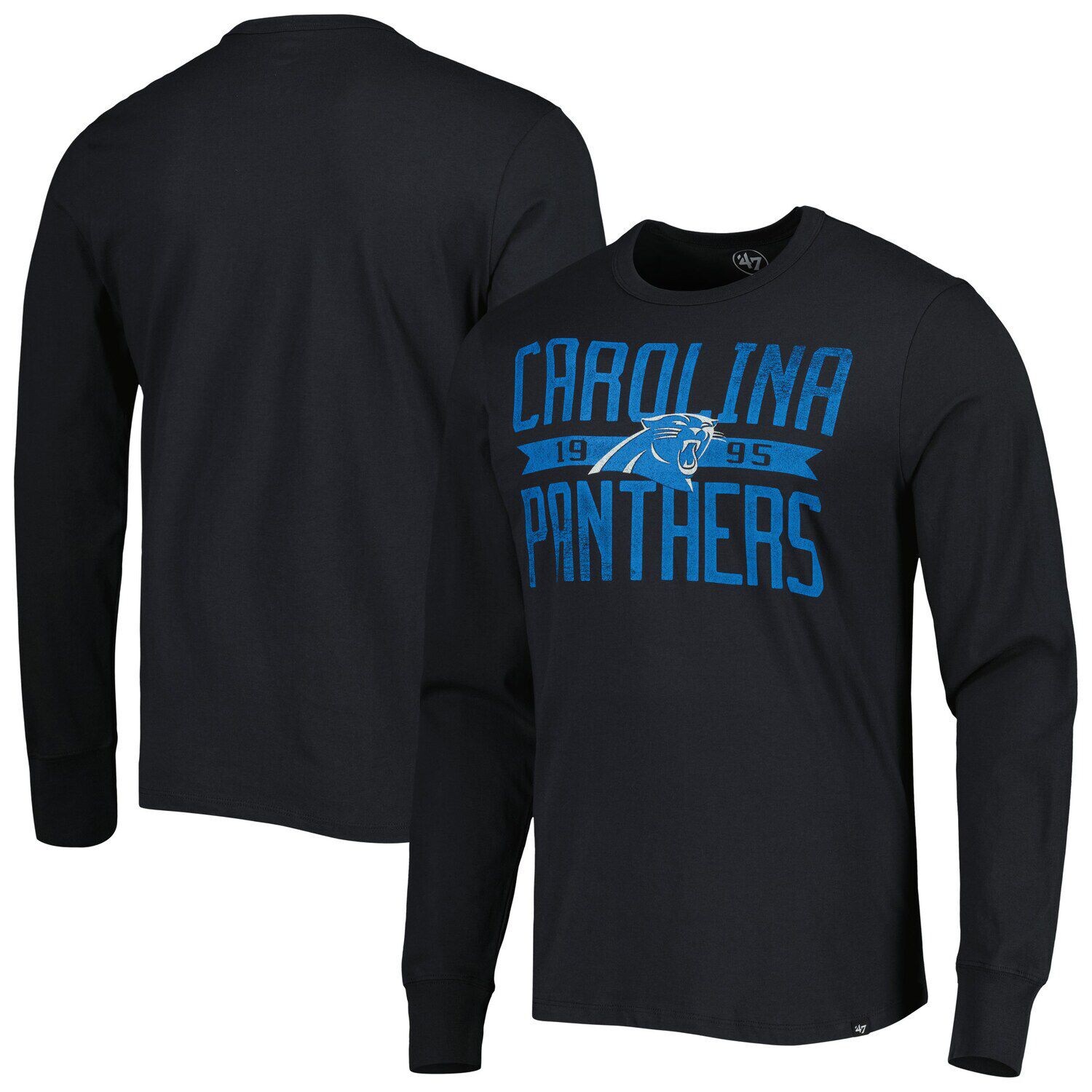 Мужская широкая футболка с длинными рукавами Black Carolina Panthers Franklin '47
Мужская широкая футболка с длинными рукавами Black Carolina Panthers Franklin '47