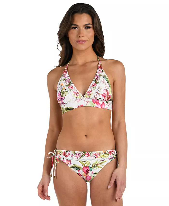 Женский полинезийский бикини-топ с мягкой резинкой и халтер-топ с полинезийскими сборками и хипстерские плавки с полинезийскими сборками La Blanca, мультиколор
Женский полинезийский бикини-топ с мягкой резинкой и халтер-топ с полинезийскими сборками и хипстерские плавки с полинезийскими сборками La Blanca, мультиколор