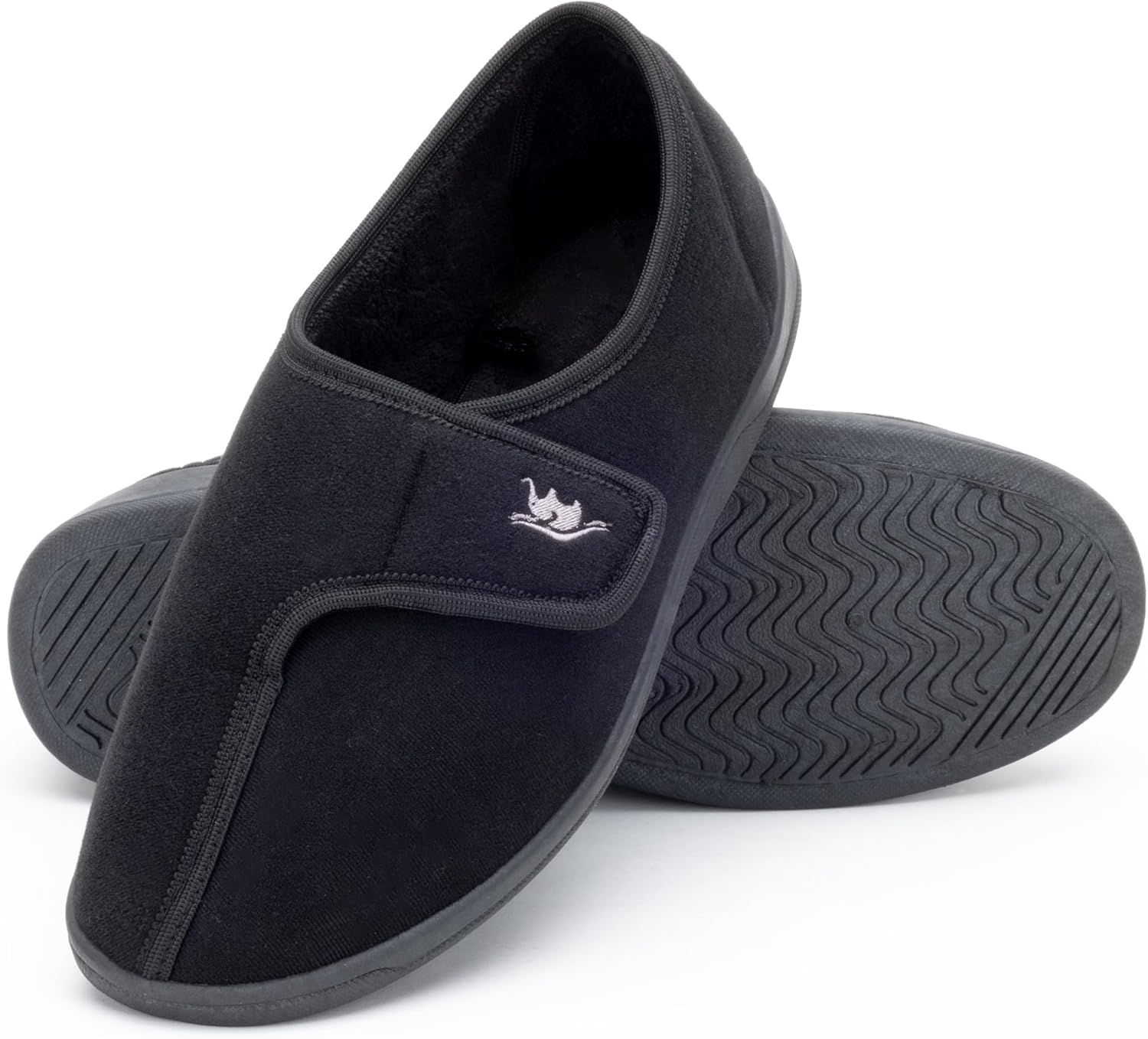 Мужские регулируемые тапочки с обхватом 80D из мемори-пены для диабетиков, при отеках, артрите, для пожилых людей, для использования дома и на улице, с противоскользящей подошвой Happy Touch, черный
Мужские регулируемые тапочки с обхватом 80D из мемори-пены для диабетиков, при отеках, артрите, для пожилых людей, для использования дома и на улице, с противоскользящей подошвой Happy Touch, черный