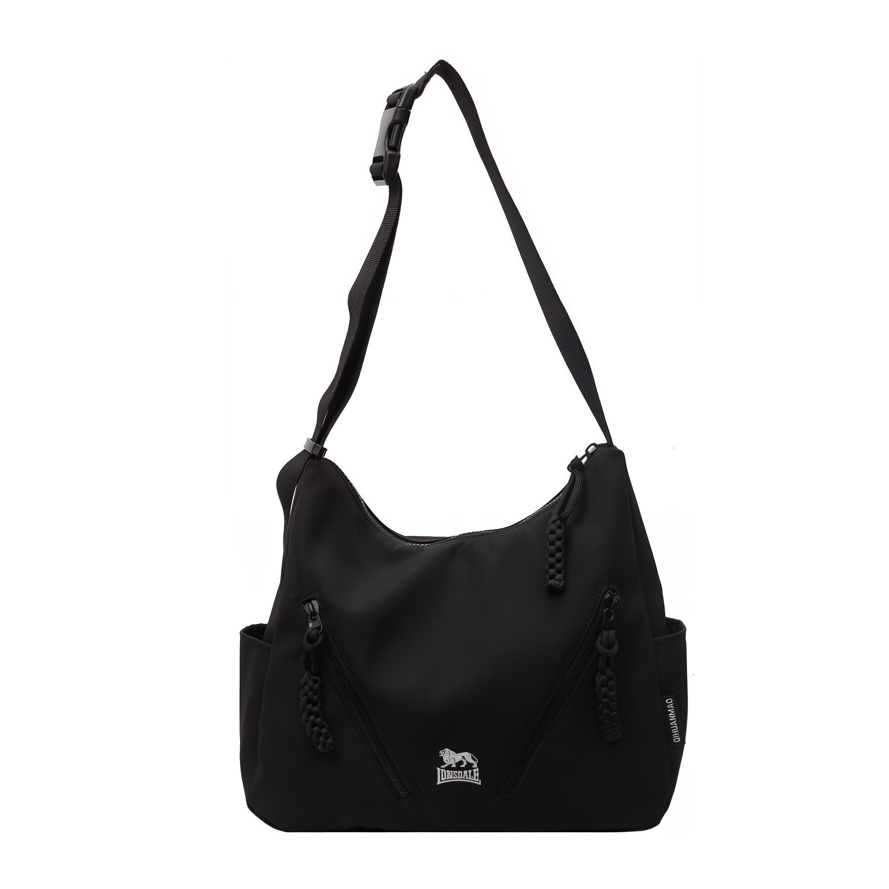 LONSDALE Тканевая сумка через плечо унисекс черная с экрю, Black
LONSDALE Тканевая сумка через плечо унисекс черная с экрю, Black