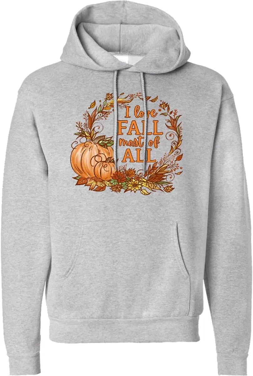 Толстовка I Love Fall Most Of All с осенними листьями inktastic
Толстовка I Love Fall Most Of All с осенними листьями inktastic