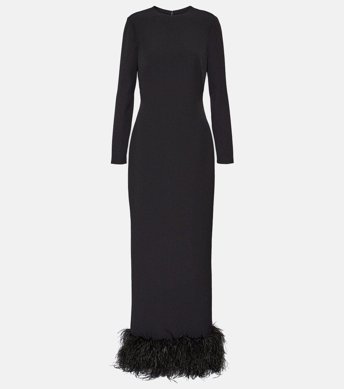 Креповое платье с отделкой перьями Safiyaa, черный
Креповое платье с отделкой перьями Safiyaa, черный