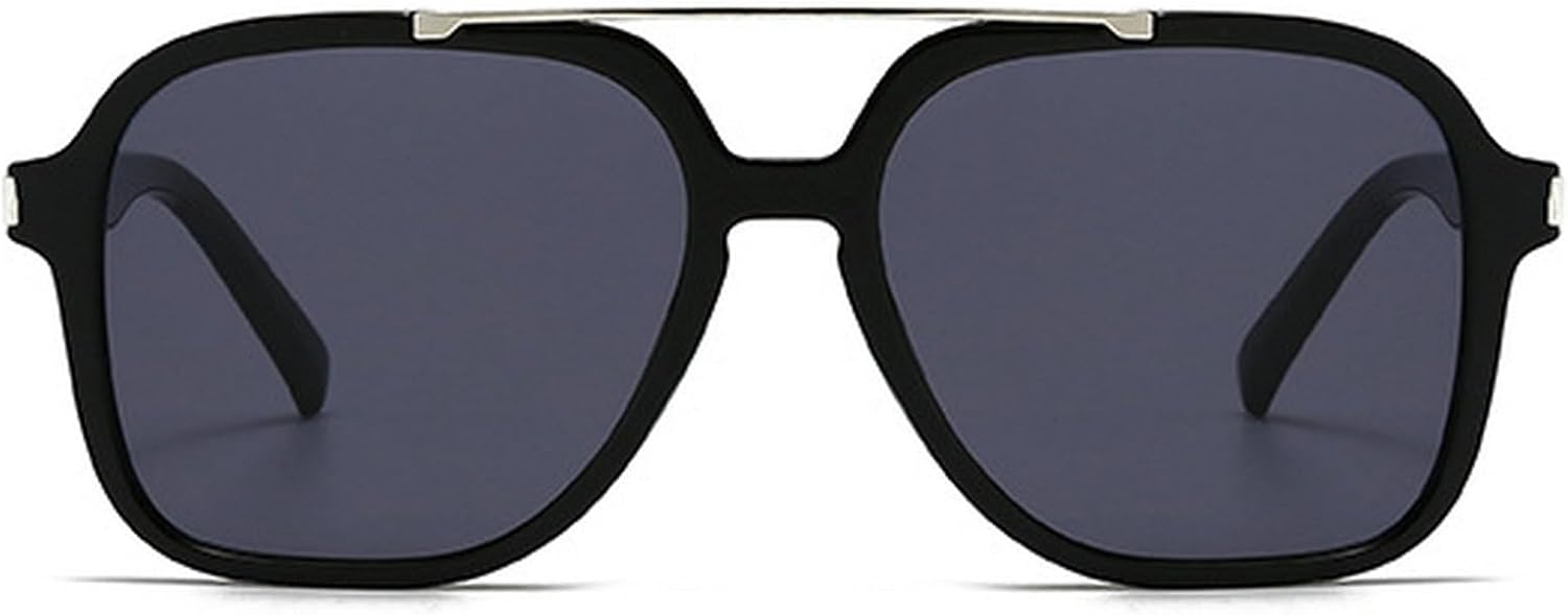 Модные солнцезащитные очки большого размера с квадратной оправой и двойной перемычкой для женщин, очки-пилот с защитой от УФ-излучения UV400, ретро-очки для мужчин, темно-зеленые солнцезащитные очки mincl, Black
Модные солнцезащитные очки большого размера с квадратной оправой и двойной перемычкой для женщин, очки-пилот с защитой от УФ-излучения UV400, ретро-очки для мужчин, темно-зеленые солнцезащитные очки mincl, Black