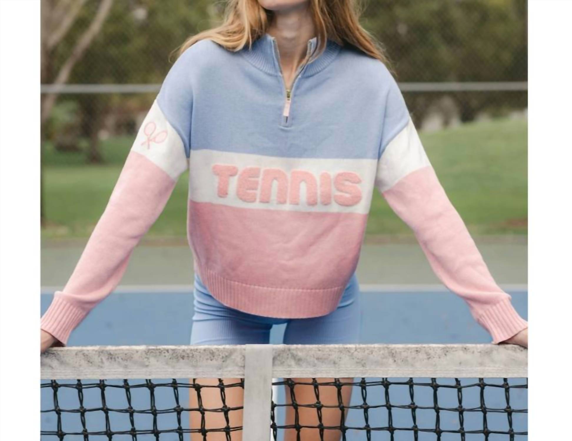 Свитер Мэдисон с четвертью молнии в ретро-синем и розовом Ellsworth + Ivey
Свитер Мэдисон с четвертью молнии в ретро-синем и розовом Ellsworth + Ivey