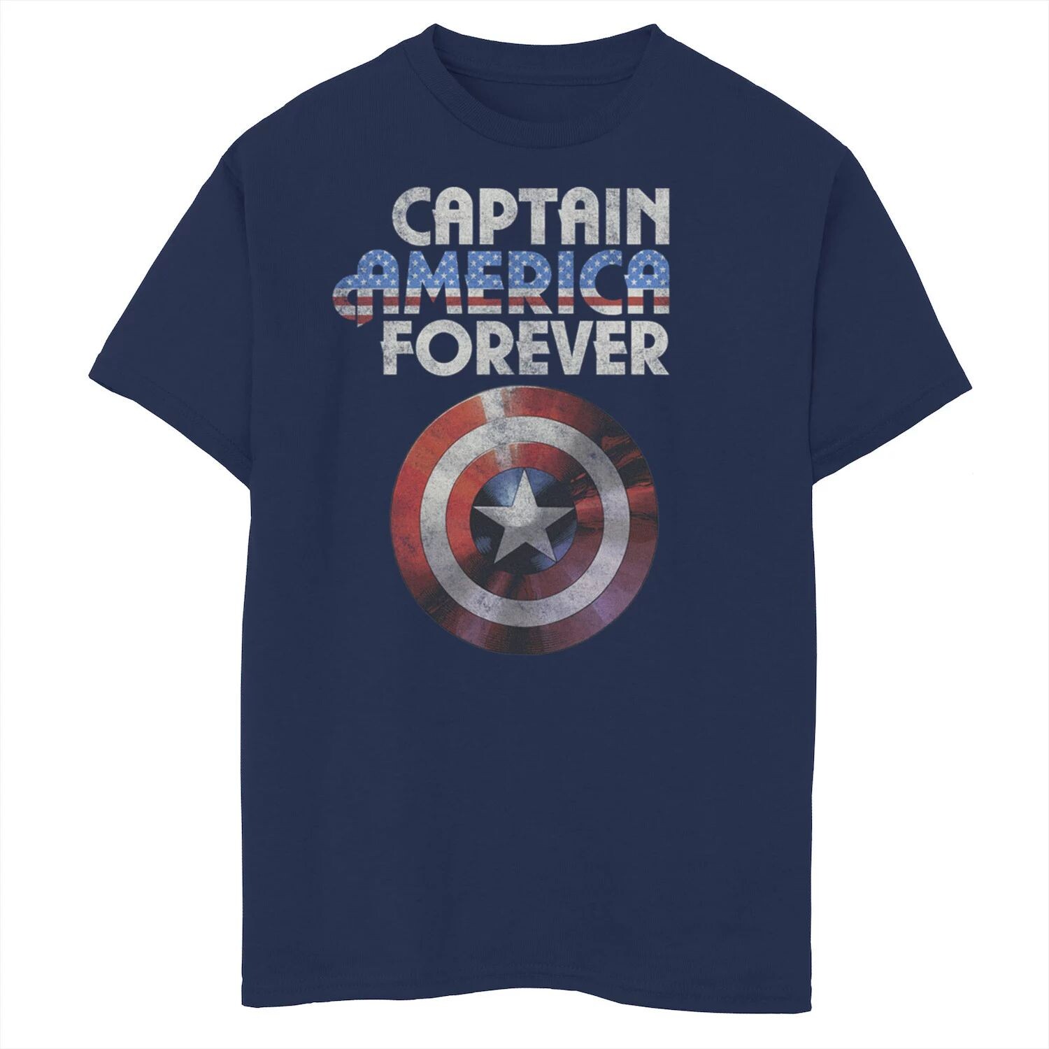 Футболка с портретом «Капитан Америка» «Форвер Шилд» для мальчиков 8–20 лет Marvel, синий
Футболка с портретом «Капитан Америка» «Форвер Шилд» для мальчиков 8–20 лет Marvel, синий