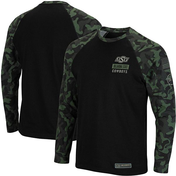Мужская черная футболка Oklahoma State Cowboys OHT Military Appreciation Camo с длинным рукавом реглан Colosseum
Мужская черная футболка Oklahoma State Cowboys OHT Military Appreciation Camo с длинным рукавом реглан Colosseum
