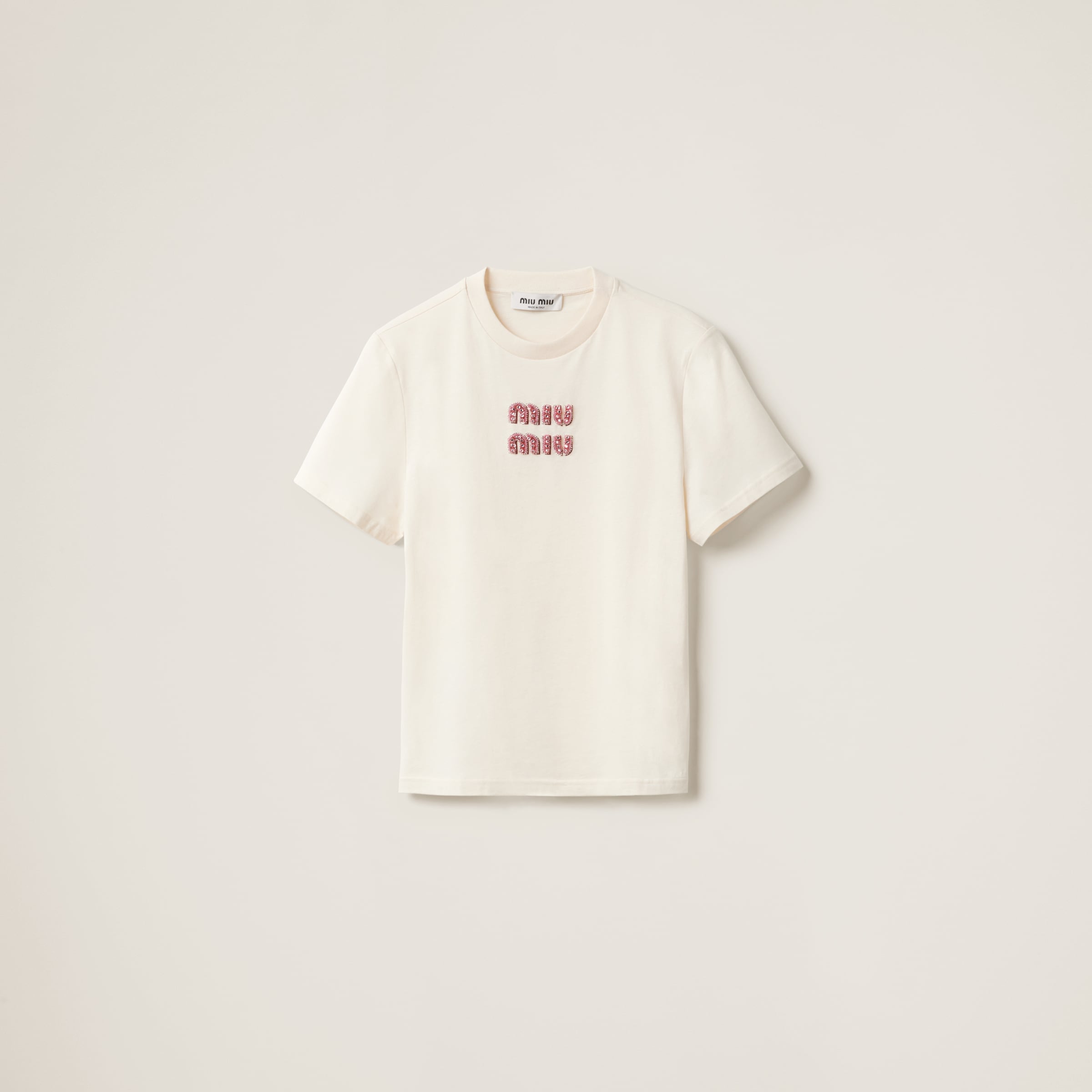 Футболка из джерси MIU MIU, бежевый / розовый
Футболка из джерси MIU MIU, бежевый / розовый