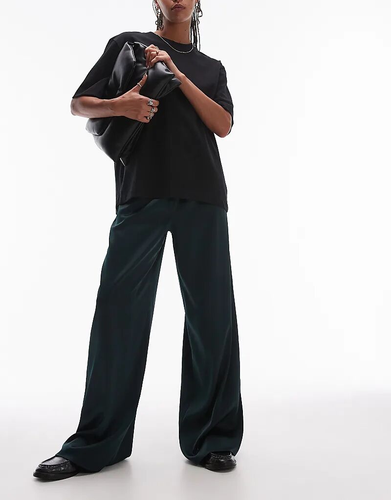 Брюки из атласа на шнурке в цвете лесной зелени Topshop
Брюки из атласа на шнурке в цвете лесной зелени Topshop