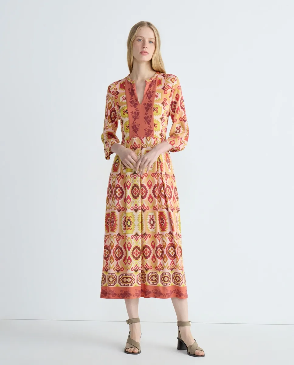 Миди-платье с рукавом три четверти и круглым вырезом Guitare, оранжевый
Миди-платье с рукавом три четверти и круглым вырезом Guitare, оранжевый