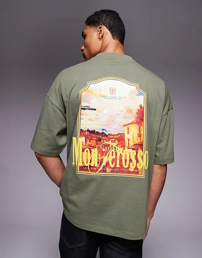 Футболка ASOS DESIGN свободного кроя с принтом цвета хаки
Футболка ASOS DESIGN свободного кроя с принтом цвета хаки