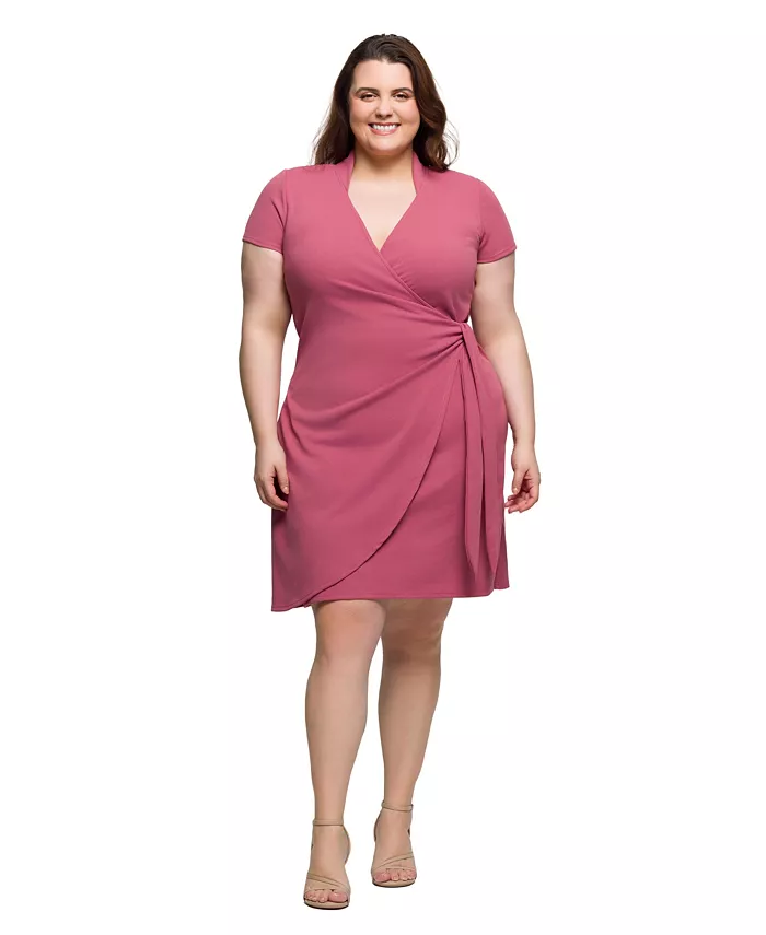 Платье-кимоно с воротником-стойкой до колен больших размеров 24seven Comfort Apparel, розовый
Платье-кимоно с воротником-стойкой до колен больших размеров 24seven Comfort Apparel, розовый