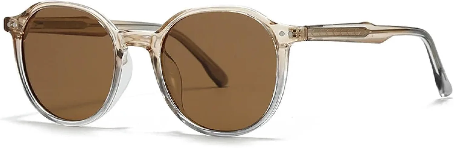 Ретро круглые женские солнцезащитные очки класса люкс с заклепками, мужские солнцезащитные очки с защитой от УФ-излучения UV400 TKKTLLT, Champagne Grey Tea
Ретро круглые женские солнцезащитные очки класса люкс с заклепками, мужские солнцезащитные очки с защитой от УФ-излучения UV400 TKKTLLT, Champagne Grey Tea