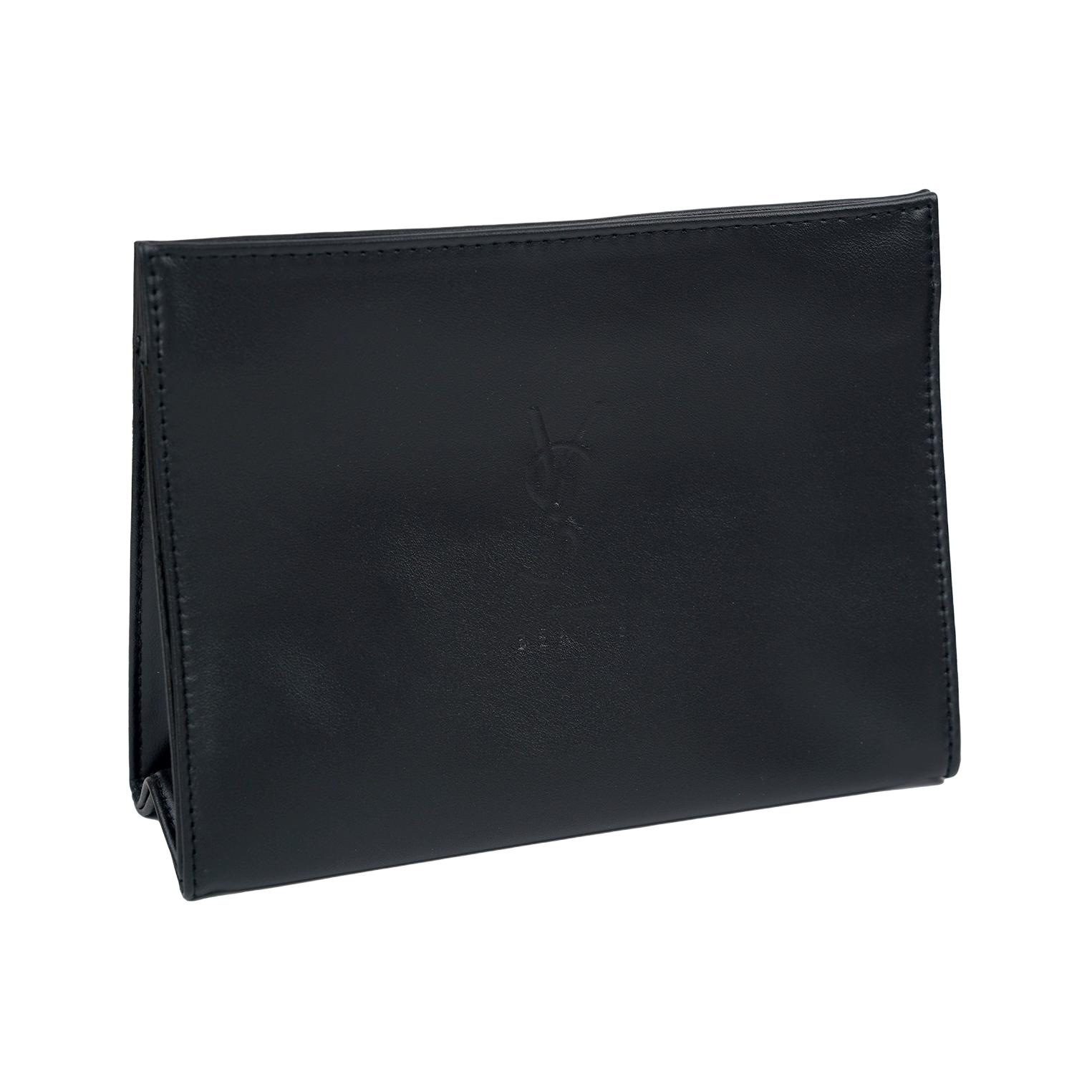 SAINT LAURENT Матовый кожаный черный треугольный косметичка Portable
SAINT LAURENT Матовый кожаный черный треугольный косметичка Portable