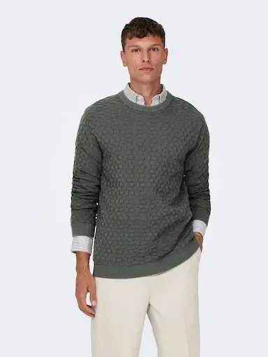 Свитер ONLY & SONS с круглым вырезом "ONSKALLE REG 12 STRUC CREW KNIT NOOS", цвет Castor Gray
Свитер ONLY & SONS с круглым вырезом "ONSKALLE REG 12 STRUC CREW KNIT NOOS", цвет Castor Gray