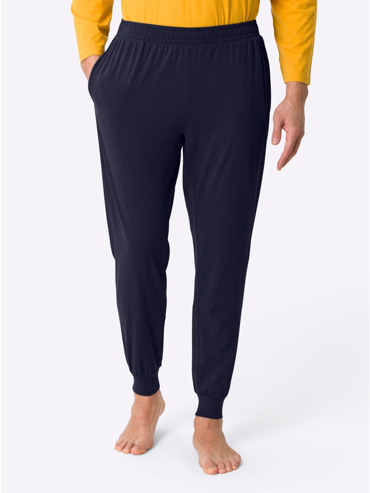 Пижамные штаны темно-синего цвета Sieh an!
Пижамные штаны темно-синего цвета Sieh an!