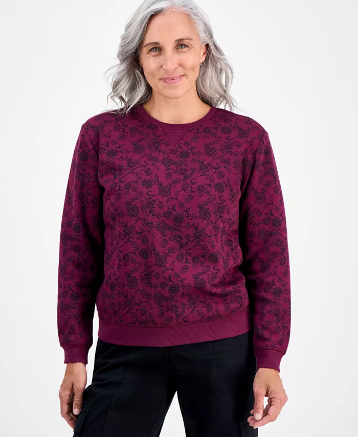 Свитшот с круглым вырезом и миниатюрным цветочным принтом Style & Co, фиолетовый
Свитшот с круглым вырезом и миниатюрным цветочным принтом Style & Co, фиолетовый