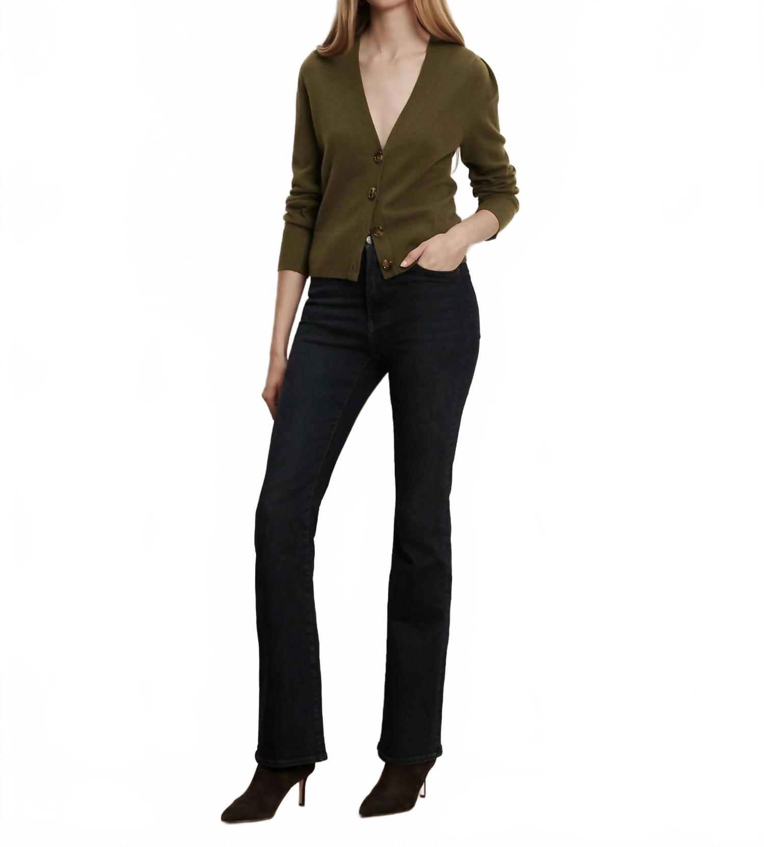 Veronica Beard Кашемировый кардиган Solene цвета кипариса
Veronica Beard Кашемировый кардиган Solene цвета кипариса